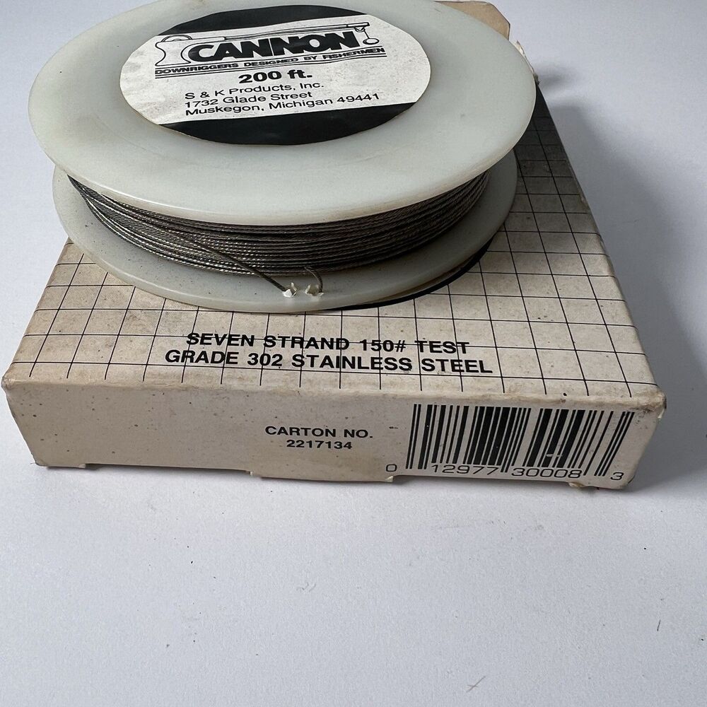 Cannon Downrigger replacement Cable 2215393 200ft Stainless Steel trolling